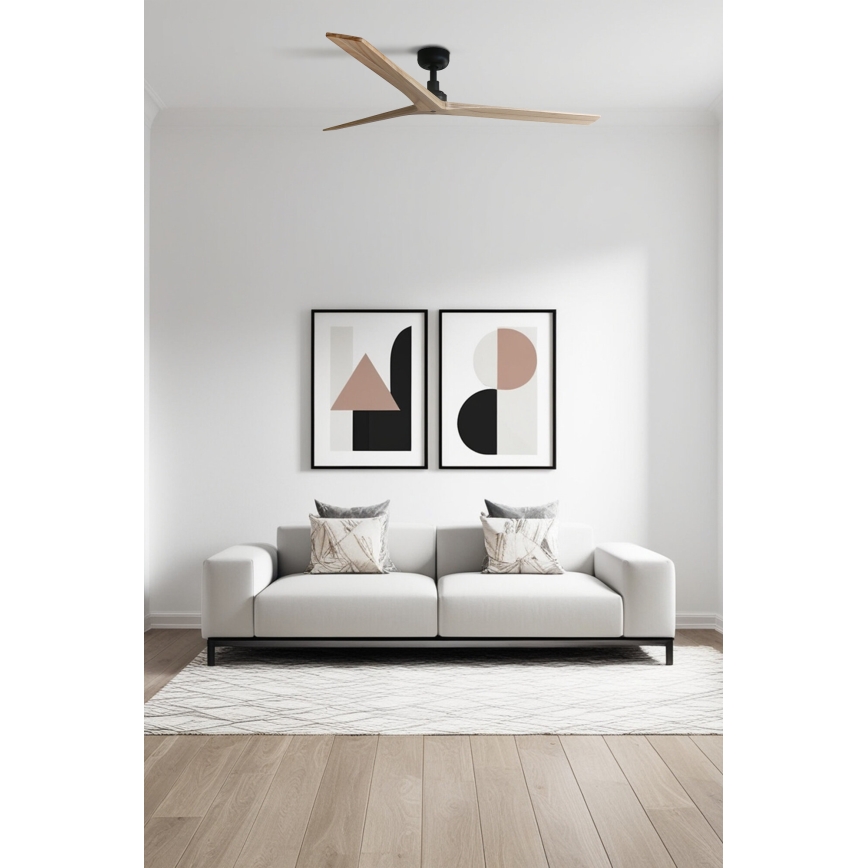 FARO 34282 - Stropný ventilátor KLIM L hnedá/čierna pr. 150 cm + diaľkové ovládanie
