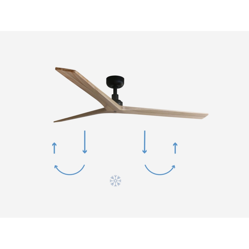 FARO 34282 - Stropný ventilátor KLIM L hnedá/čierna pr. 150 cm + diaľkové ovládanie