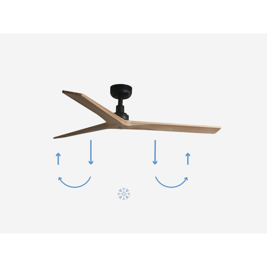 FARO 34283 - Stropný ventilátor KLIM M hnedá/čierna pr. 125 cm + diaľkové ovládanie