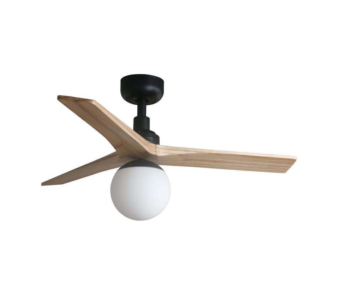 FARO Barcelona FARO 34284-11L - Stropný látor KLIM S 1xE27/15W/230V drevo/čierna + DO