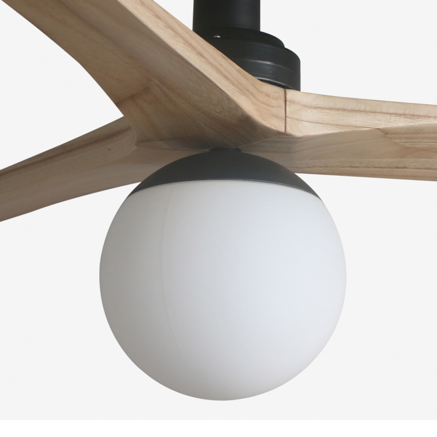 FARO 34284-11L - Stropný ventilátor KLIM S 1xE27/15W/230V drevo/čierna pr. 92,5 cm + diaľkové ovládanie
