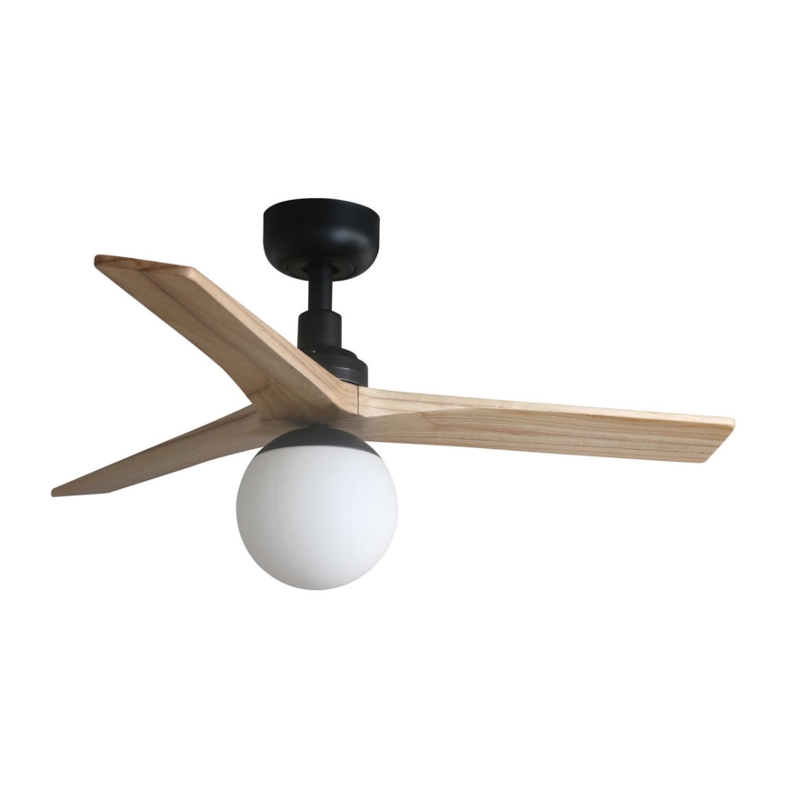 FARO 34284-11L - Stropný ventilátor KLIM S 1xE27/15W/230V drevo/čierna pr. 92,5 cm + diaľkové ovládanie