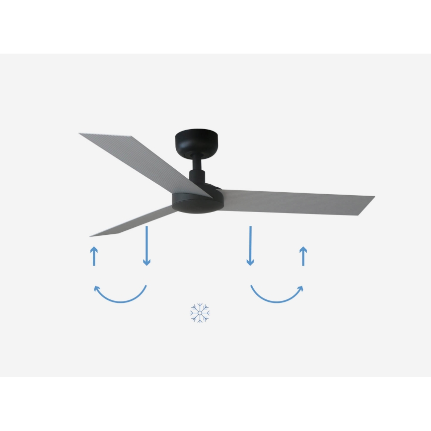 FARO 34285 - Stropný ventilátor CRUISER S čierna pr. 106 cm + diaľkové ovládanie