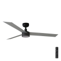 FARO 34286-1TW - LED stmievateľný stropný ventilátor CRUISER L LED/18W/230V 2700/3000/4000K pr. 132 cm čierna/šedá + diaľkové ovládanie