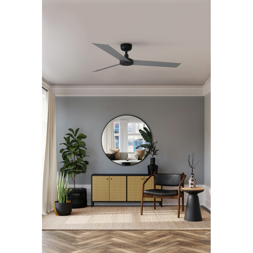FARO 34286 - Stropný ventilátor CRUISER L čierna pr. 132 cm + diaľkové ovládanie