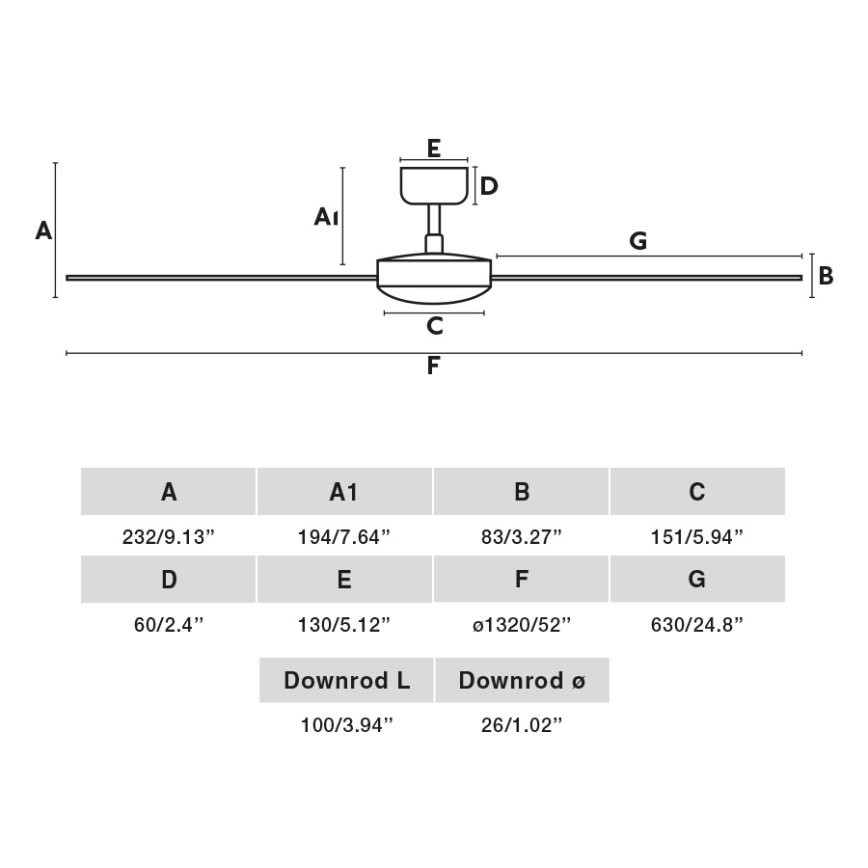 FARO 34286 - Stropný ventilátor CRUISER L čierna pr. 132 cm + diaľkové ovládanie