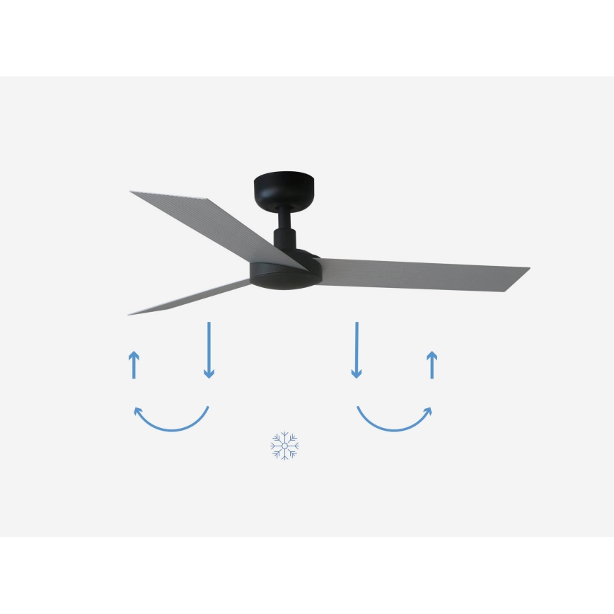 FARO 34287 - Stropný ventilátor CRUISER XL čierna pr. 160 cm + diaľkové ovládanie