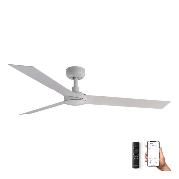 FARO 34290WP - Stropný ventilátor CRUISER L biela pr. 132 cm SMART + diaľkové ovládanie