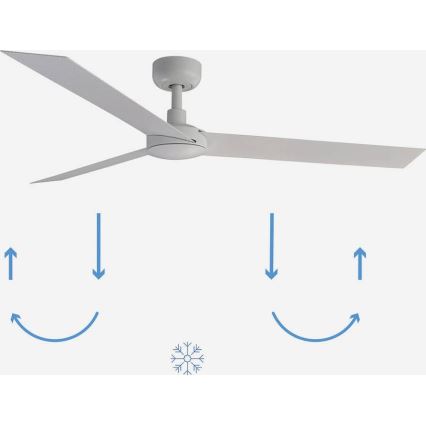 FARO 34290WP - Stropný ventilátor CRUISER L biela pr. 132 cm SMART + diaľkové ovládanie