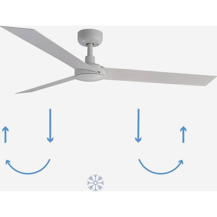FARO 34290WP - Stropný ventilátor CRUISER L biela pr. 132 cm SMART + diaľkové ovládanie