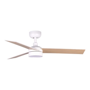 FARO 34295WT1S - LED stropný ventilátor RUDDER S LED/18W/230V, 2700/3000/4000K, priemer 106 cm, béžová/biela, Wi-Fi Tuya + diaľkové ovládanie