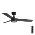 FARO 34296-1TW - LED stmievateľný stropný ventilátor RUDDER S LED/18W/230V 2700/3000/4000K priemer 106 cm čierna + diaľkové ovládanie