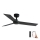 FARO 34296WP - Stropný ventilátor RUDDER S čierna pr. 106 cm SMART + diaľkové ovládanie