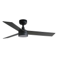 FARO 34296WT1S - LED stmievateľný stropný ventilátor RUDDER S LED/18 W/230 V 2700/3000/4000 K priemer 106 cm hnedá/čierna Wi-Fi Tuya + diaľkové ovládanie