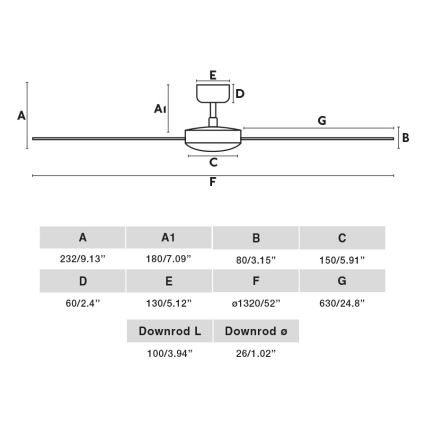 FARO 34297WP - Stropný ventilátor RUDDER L biela pr. 132 cm SMART + diaľkové ovládanie