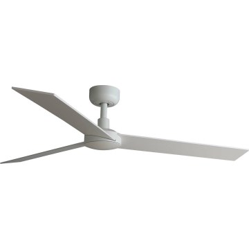 FARO 34297WT - Stropný ventilátor RUDDER L biela/béžová pr. 132 cm Wi-Fi Tuya + diaľkové ovládanie