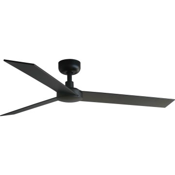 FARO 34298WT - Stropný ventilátor RUDDER L čierna/wenge pr. 132 cm Wi-Fi Tuya + diaľkové ovládanie