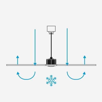 FARO 34298WT1S - LED stmievateľný stropný ventilátor RUDDER L LED/18W/230V 2700/3000/4000K pr. 132 cm hnedá/čierna Wi-Fi Tuya + diaľkové ovládanie