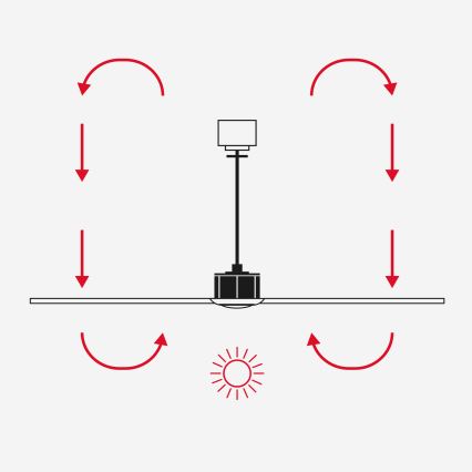 FARO 34298WT1S - LED stmievateľný stropný ventilátor RUDDER L LED/18W/230V 2700/3000/4000K pr. 132 cm hnedá/čierna Wi-Fi Tuya + diaľkové ovládanie