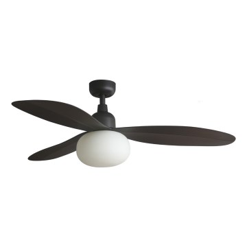 FARO 34301-11L - Stropný ventilátor PALMA 1xE27/15W/230V hnedý Ø 129 cm IP44 + diaľkové ovládanie