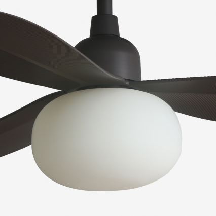 FARO 34301-11L - Stropný ventilátor PALMA 1xE27/15W/230V hnedý Ø 129 cm IP44 + diaľkové ovládanie