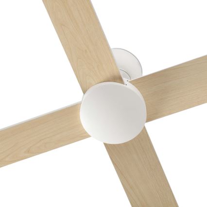 FARO 34355 - Stropný ventilátor RUDDER L béžová/biela pr. 132 cm + diaľkové ovládanie