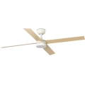 FARO 34355WT-1TW - LED stmievateľný stropný ventilátor RUDDER L LED/18W/230V 2700/3000/4000K biela/béžová priemer 132 cm Wi-Fi Tuya + diaľkové ovládanie