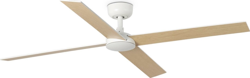 FARO 34355WT - Stropný ventilátor RUDDER L biela/béžová pr. 132 cm Wi-Fi Tuya + diaľkové ovládanie