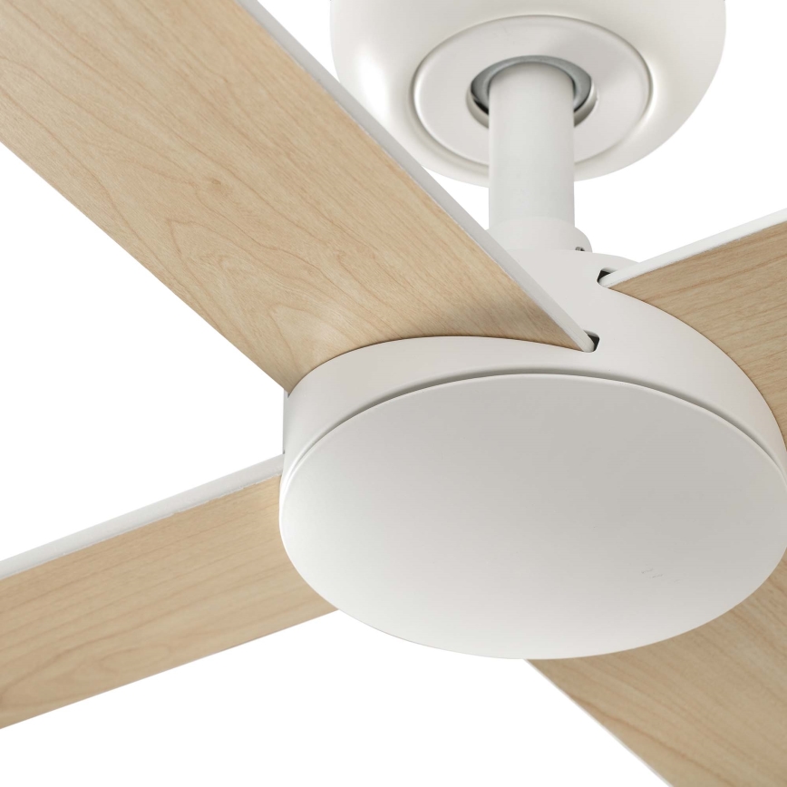 FARO 34355WT - Stropný ventilátor RUDDER L biela/béžová pr. 132 cm Wi-Fi Tuya + diaľkové ovládanie