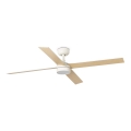 FARO 34355WT1S - LED stmievateľný stropný ventilátor RUDDER L LED/18W/230V 2700/3000/4000K pr. 132 cm béžová/biela Wi-Fi Tuya + diaľkové ovládanie