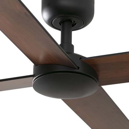 FARO 34356WT - Stropný ventilátor RUDDER L hnedá/čierna pr. 132 cm Wi-Fi Tuya + diaľkové ovládanie