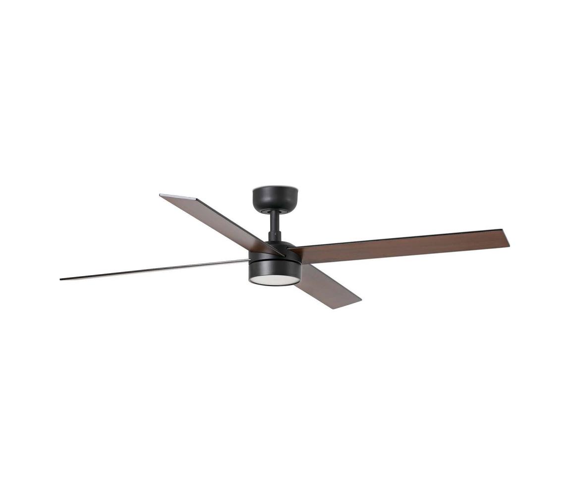 FARO Barcelona FARO 34356WT1S- LED stmievateľný látor RUDDER L 18 W/230 V, CCT (nastaviteľná teplota svetla), Ø 132 cm, hnedá/čierna, WT + diaľkové ovládanie 34356WT1S-D