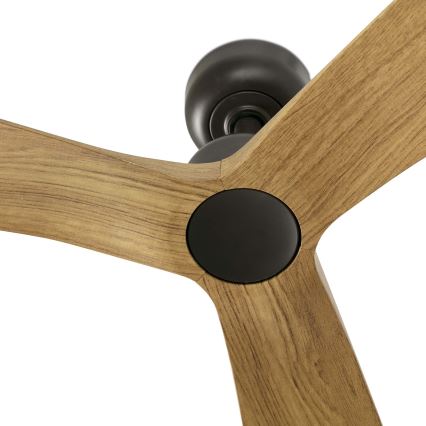 FARO 34360 - Stropný ventilátor OUTWOOD L hnedá/čierna pr. 150 cm IP44 + diaľkové ovládanie