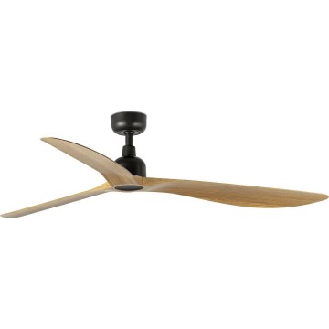 FARO 34360WT - Stropný ventilátor OUTWOOD L hnedá/čierna pr. 150 cm Wi-Fi Tuya IP44 + diaľkové ovládanie