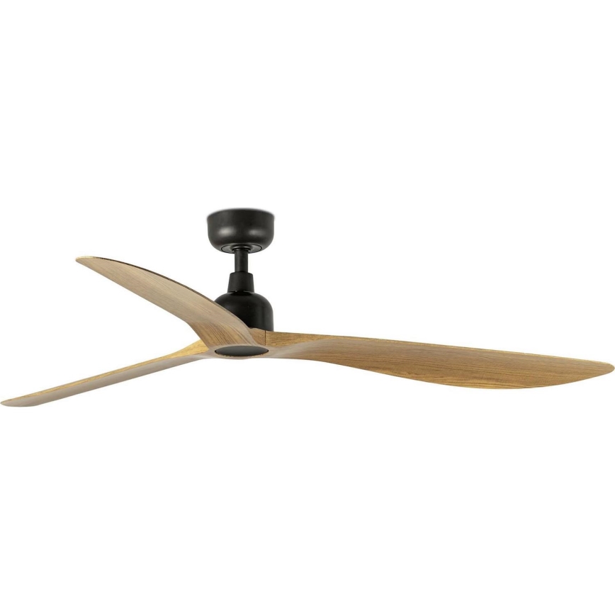 FARO 34360WT - Stropný ventilátor OUTWOOD L hnedá/čierna pr. 150 cm Wi-Fi Tuya IP44 + diaľkové ovládanie