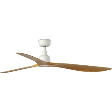 FARO 34361WT - Stropný ventilátor OUTWOOD L hnedá/biela pr. 150 cm Wi-Fi Tuya IP44 + diaľkové ovládanie