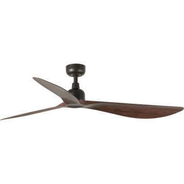 FARO 34362WT - Stropný ventilátor OUTWOOD L hnedá/čierna pr. 150 cm Wi-Fi Tuya IP44 + diaľkové ovládanie