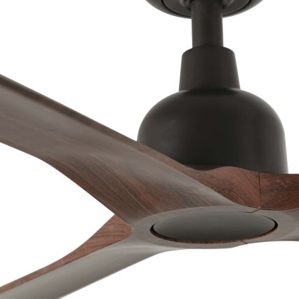 FARO 34362WT - Stropný ventilátor OUTWOOD L hnedá/čierna pr. 150 cm Wi-Fi Tuya IP44 + diaľkové ovládanie