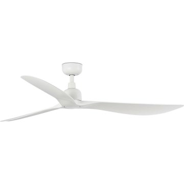 FARO 34363WT - Stropný ventilátor OUTWOOD L biela pr. 150 cm Wi-Fi Tuya IP44 + diaľkové ovládanie