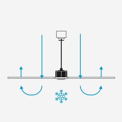 FARO 34370 - Stropný ventilátor MARINE M priemer 125 cm hnedá/biela IP44 + diaľkové ovládanie
