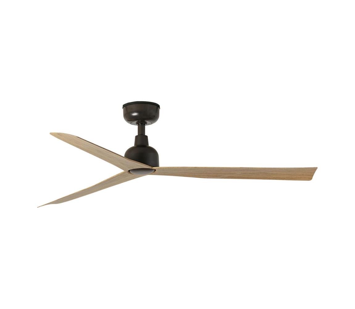 FARO Barcelona FARO 34371 - Stropný látor MARINE M, priemer 125 cm, hnedá/čierna, IP44 + diaľkový ovládač 34371