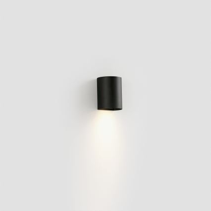 FARO 40523 - Nástenné svietidlo SOLE 1xGU10/8W/230V čierna zaokrúhlený