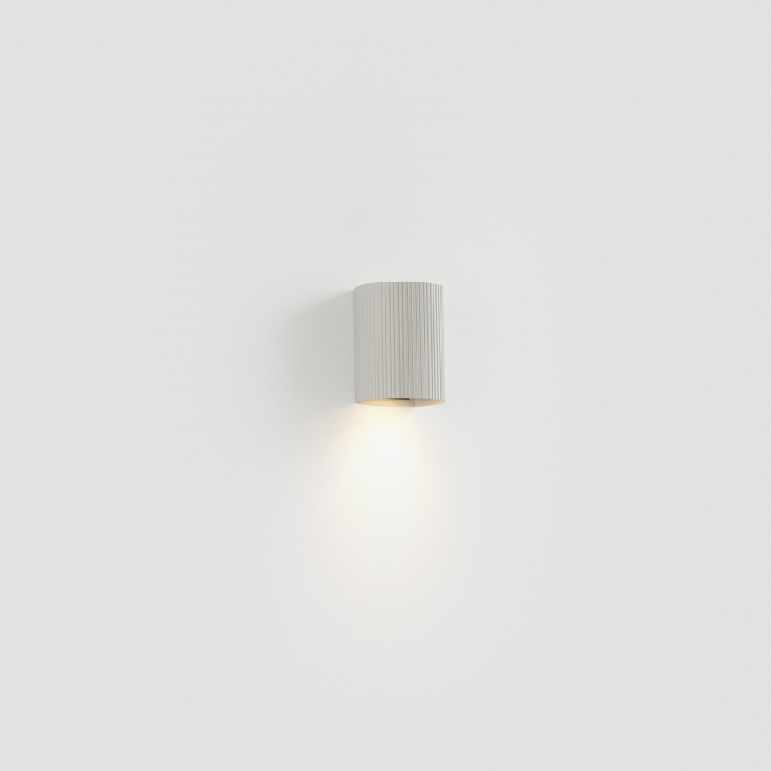 FARO 40526 - Nástenné svietidlo SOLE 1xGU10/8W/230V biela vrúbkovaná zaokrúhlený