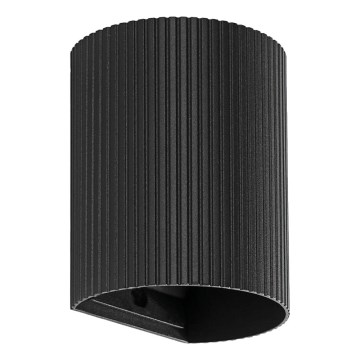 FARO 40527 - Nástenné svietidlo SOLE 1xGU10/8W/230V čierna vrúbkovaná zaokrúhlený