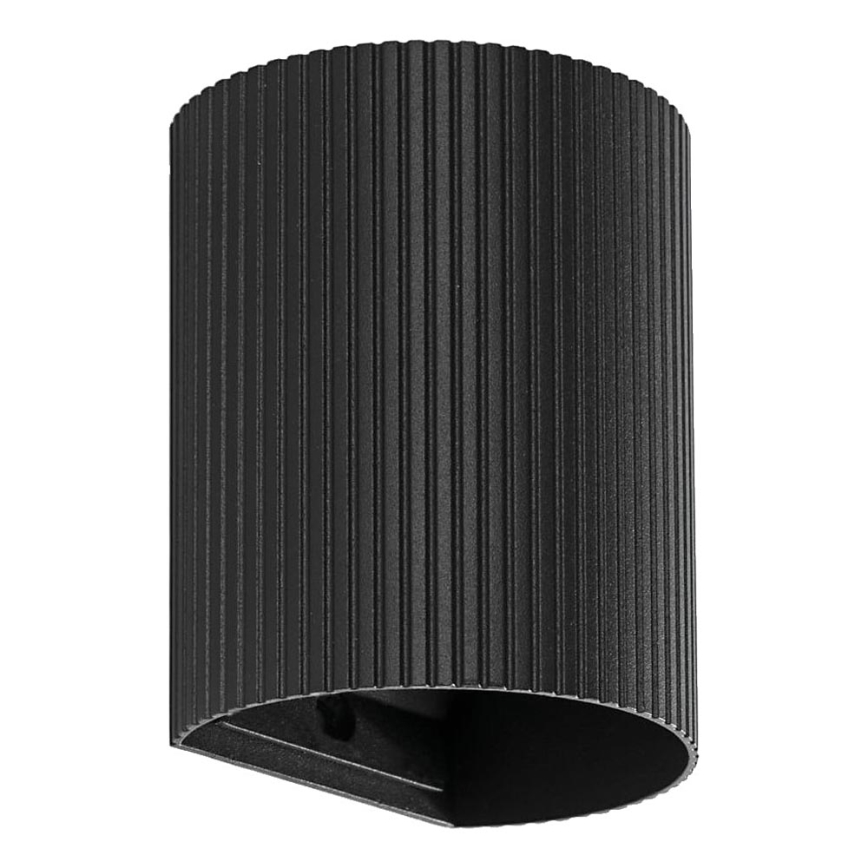 FARO 40527 - Nástenné svietidlo SOLE 1xGU10/8W/230V čierna vrúbkovaná zaokrúhlený
