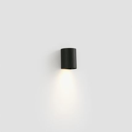 FARO 40527 - Nástenné svietidlo SOLE 1xGU10/8W/230V čierna vrúbkovaná zaokrúhlený