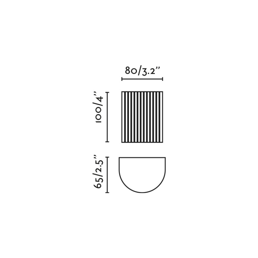 FARO 40527 - Nástenné svietidlo SOLE 1xGU10/8W/230V čierna vrúbkovaná zaokrúhlený