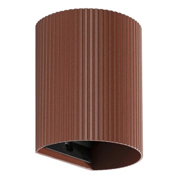 FARO 40529 - Nástenné svietidlo SOLE 1xGU10/8W/230V tehlová vrúbkovaná zaokrúhlený