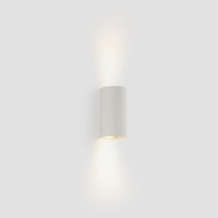 FARO 40542 - Nástenné svietidlo SOLE 2xGU10/8W/230V biela vrúbkovaná zaokrúhlený