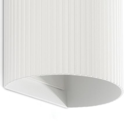FARO 40542 - Nástenné svietidlo SOLE 2xGU10/8W/230V biela vrúbkovaná zaokrúhlený